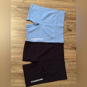 New Balance Light Blue and Black Shorts